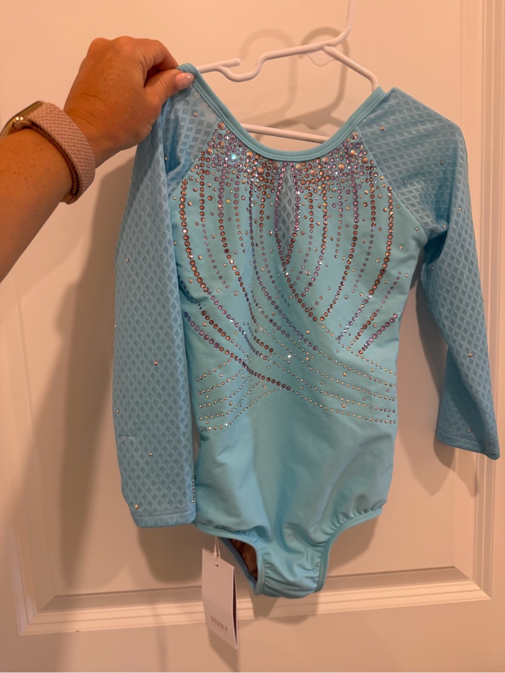 Sparkle Light Blue Girls' Dance Leotard